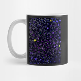 Abstract Mixed-Media Painting in Purple and Blue Mug